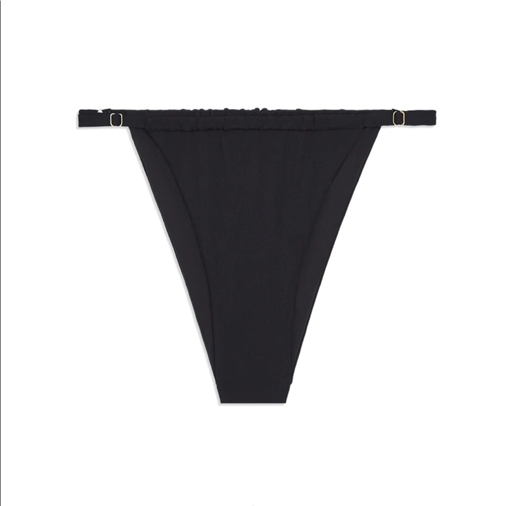 WeWoreWhat Adjustable Ruched Black Bottom